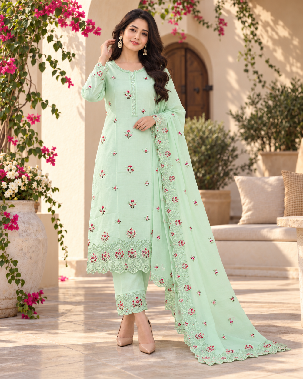 NS-012 | Dahlia - 3 PC (Pale-Sage)