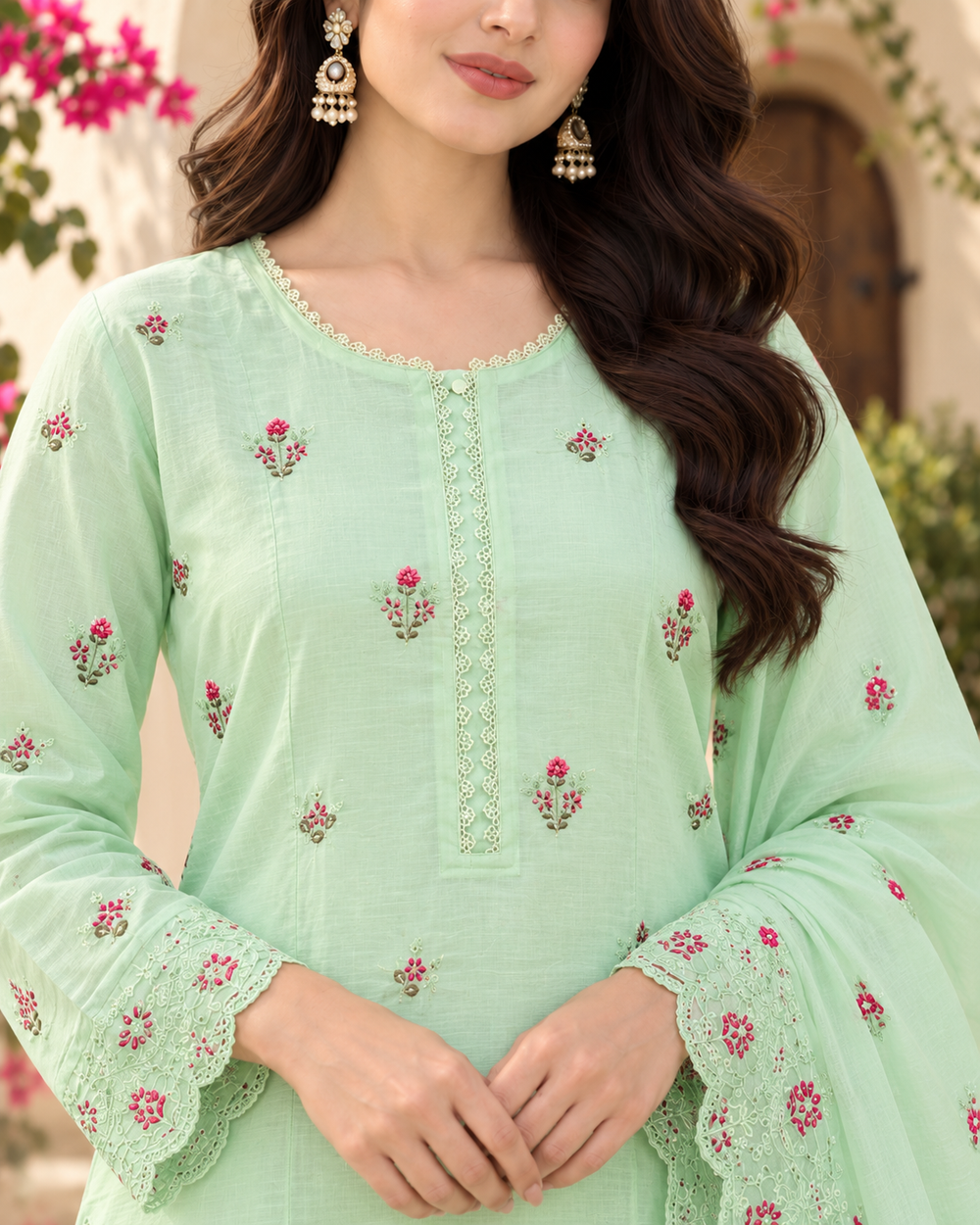 NS-012 | Dahlia - 3 PC (Pale-Sage)